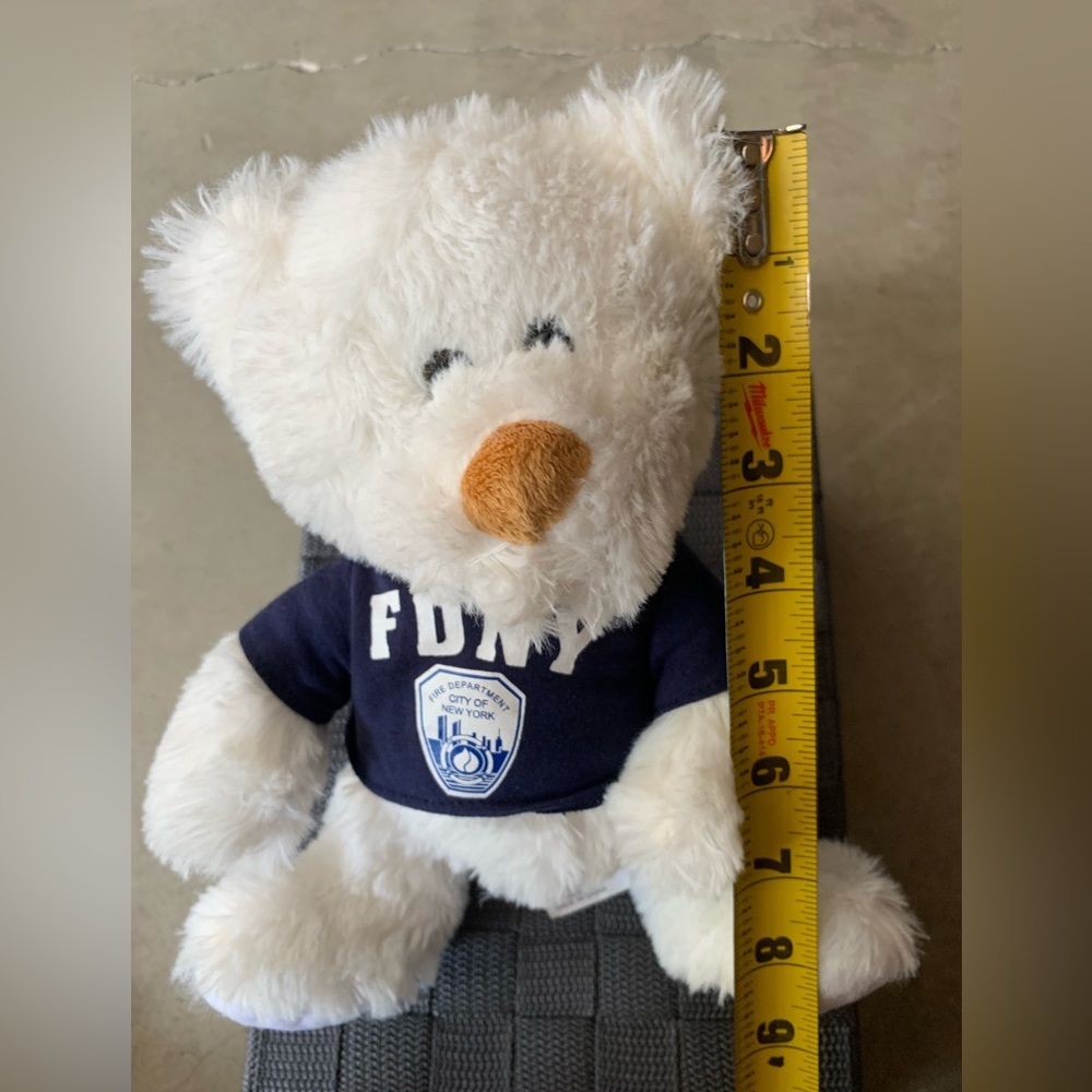 FDNY white teddy bear